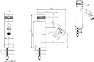 Смеситель для биде Allen Brau Priority 5.31A04-31 черный